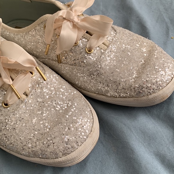 Glitter Keds X Kate Spade 8.5 white - Picture 2 of 6